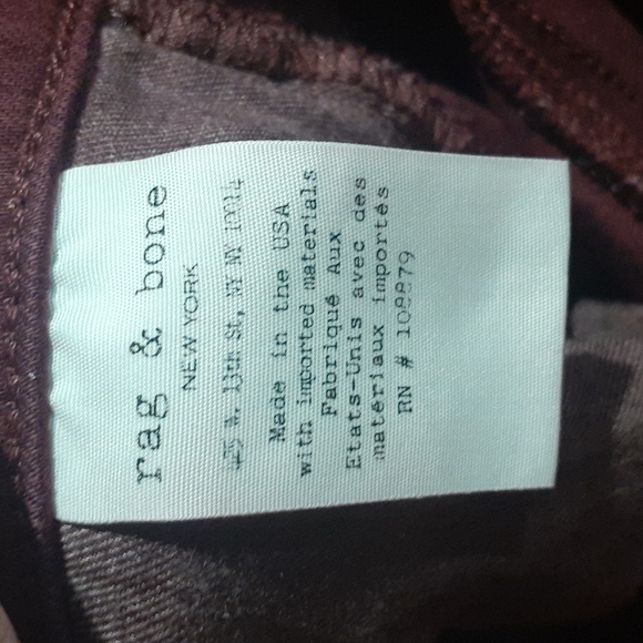 Rag & Bone Deep Red Denim - Picture 5 of 5